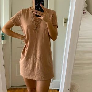 Tan T-shirt Dress